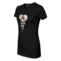 Black Arizona Diamondbacks Tiny Turnip Women's Heart Lolly T-Shirt