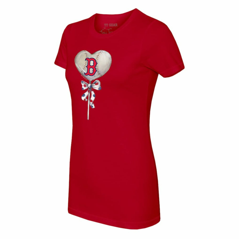 Red Boston Red Sox Tiny Turnip Women's Heart Lolly T-Shirt