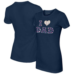 Navy Minnesota Twins Tiny Turnip Women's I Love Dad T-Shirt