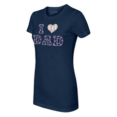 Navy Minnesota Twins Tiny Turnip Women's I Love Dad T-Shirt