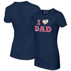 Navy Washington Nationals Tiny Turnip Women's I Love Dad T-Shirt
