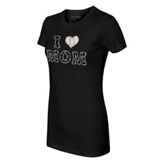 Black Arizona Diamondbacks Tiny Turnip Women's I Love Mom T-Shirt
