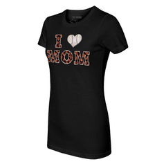 Black San Francisco Giants Tiny Turnip Women's I Love Mom T-Shirt