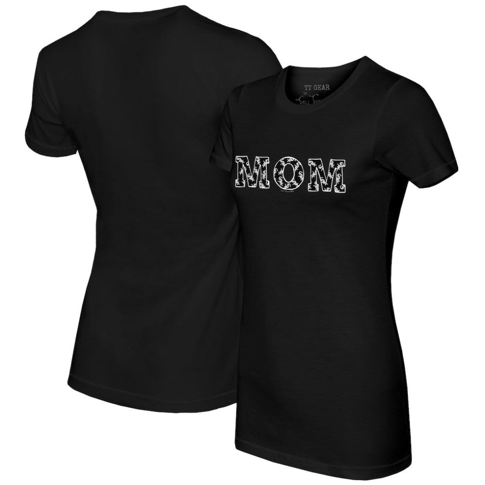 Black Chicago White Sox Tiny Turnip Women's Logo Mom T-Shirt