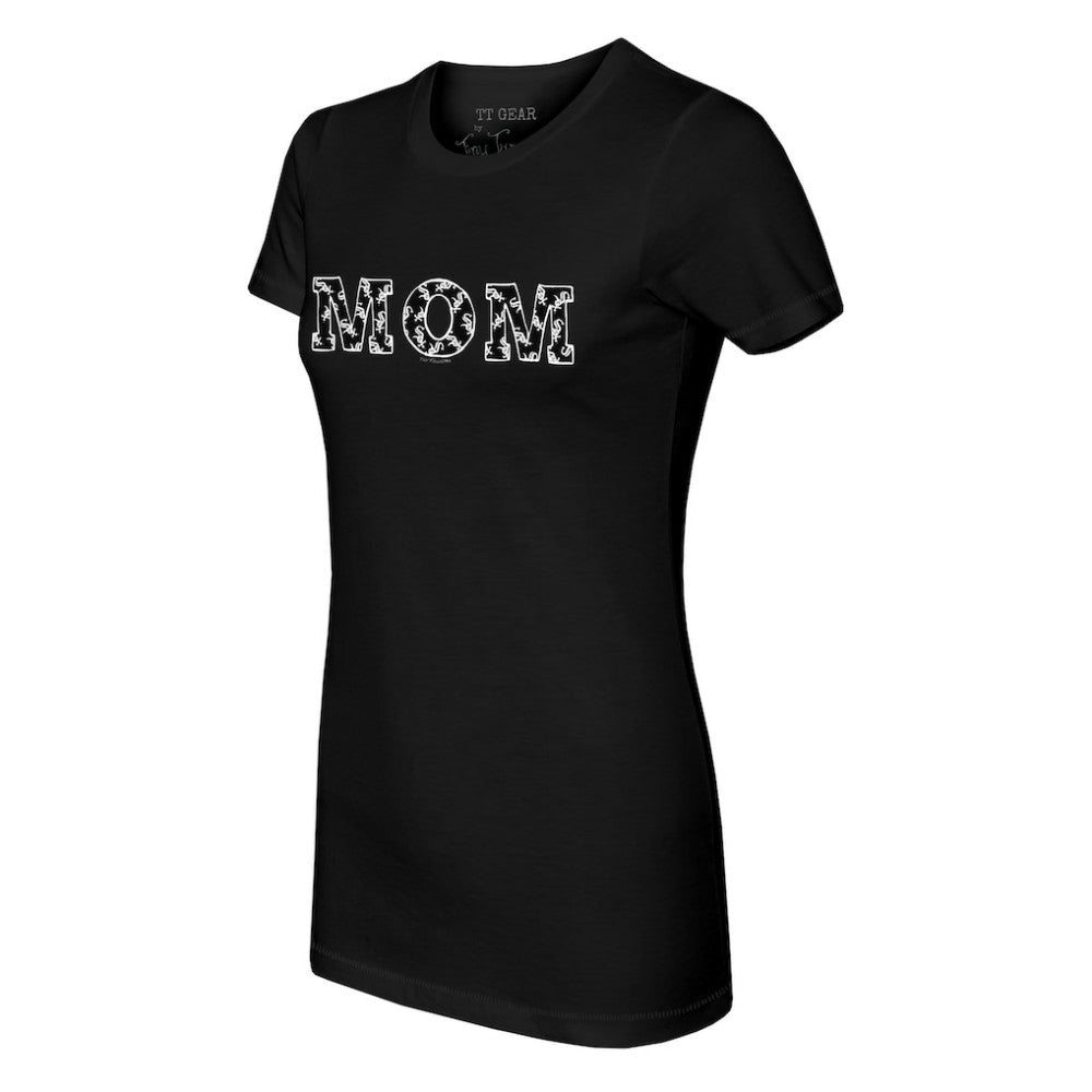 Black Chicago White Sox Tiny Turnip Women's Logo Mom T-Shirt