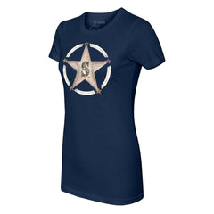 Navy Seattle Mariners Tiny Turnip Women's Military Star T-Shirt