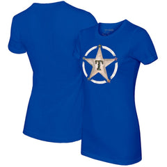 Royal Texas Rangers Tiny Turnip Women's Military Star T-Shirt