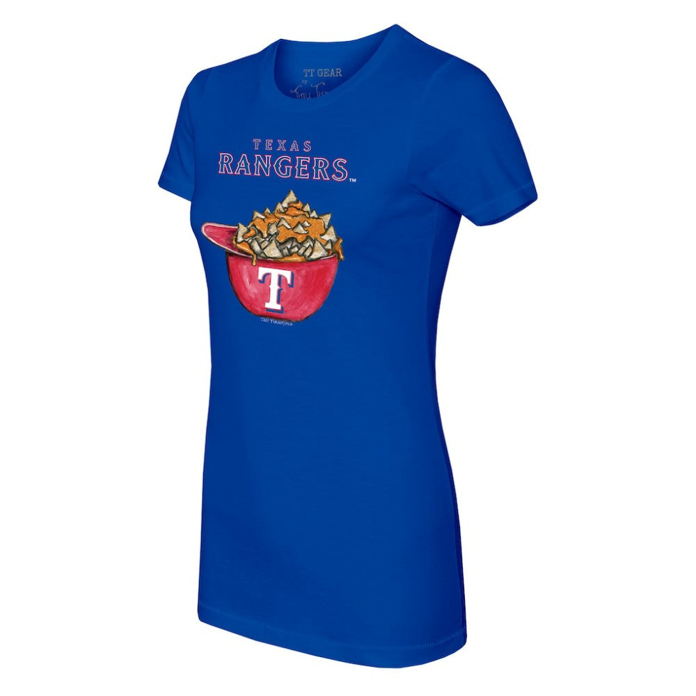 Royal Texas Rangers Tiny Turnip Women's Nacho Helmet T-Shirt