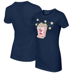 Navy Cleveland Guardians Tiny Turnip Women's Popcorn T-Shirt