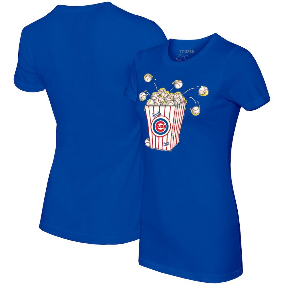 Royal Chicago Cubs Tiny Turnip Women's Popcorn T-Shirt