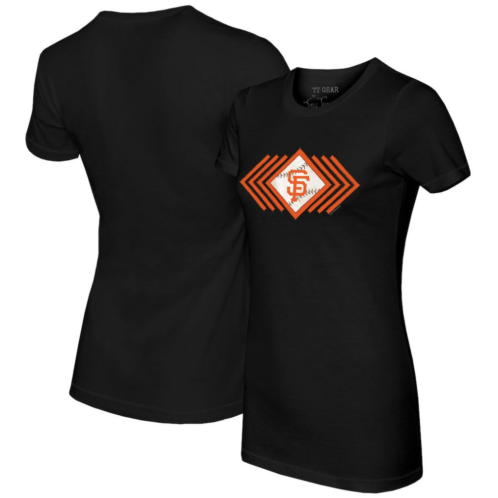 Black San Francisco Giants Tiny Turnip Women's Prism Arrows T-Shirt