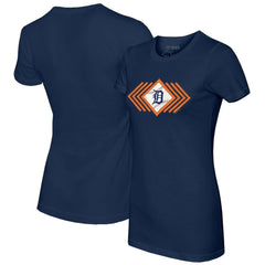 Navy Detroit Tigers Tiny Turnip Women's Prism Arrows T-Shirt