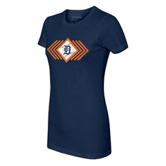Navy Detroit Tigers Tiny Turnip Women's Prism Arrows T-Shirt