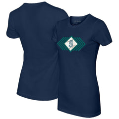 Navy Seattle Mariners Tiny Turnip Women's Prism Arrows T-Shirt