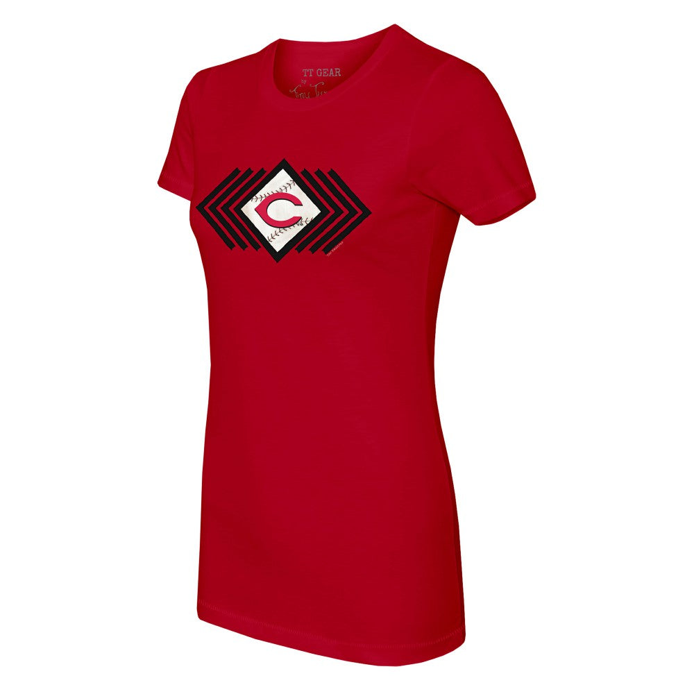 Red Cincinnati Reds Tiny Turnip Women's Prism Arrows T-Shirt