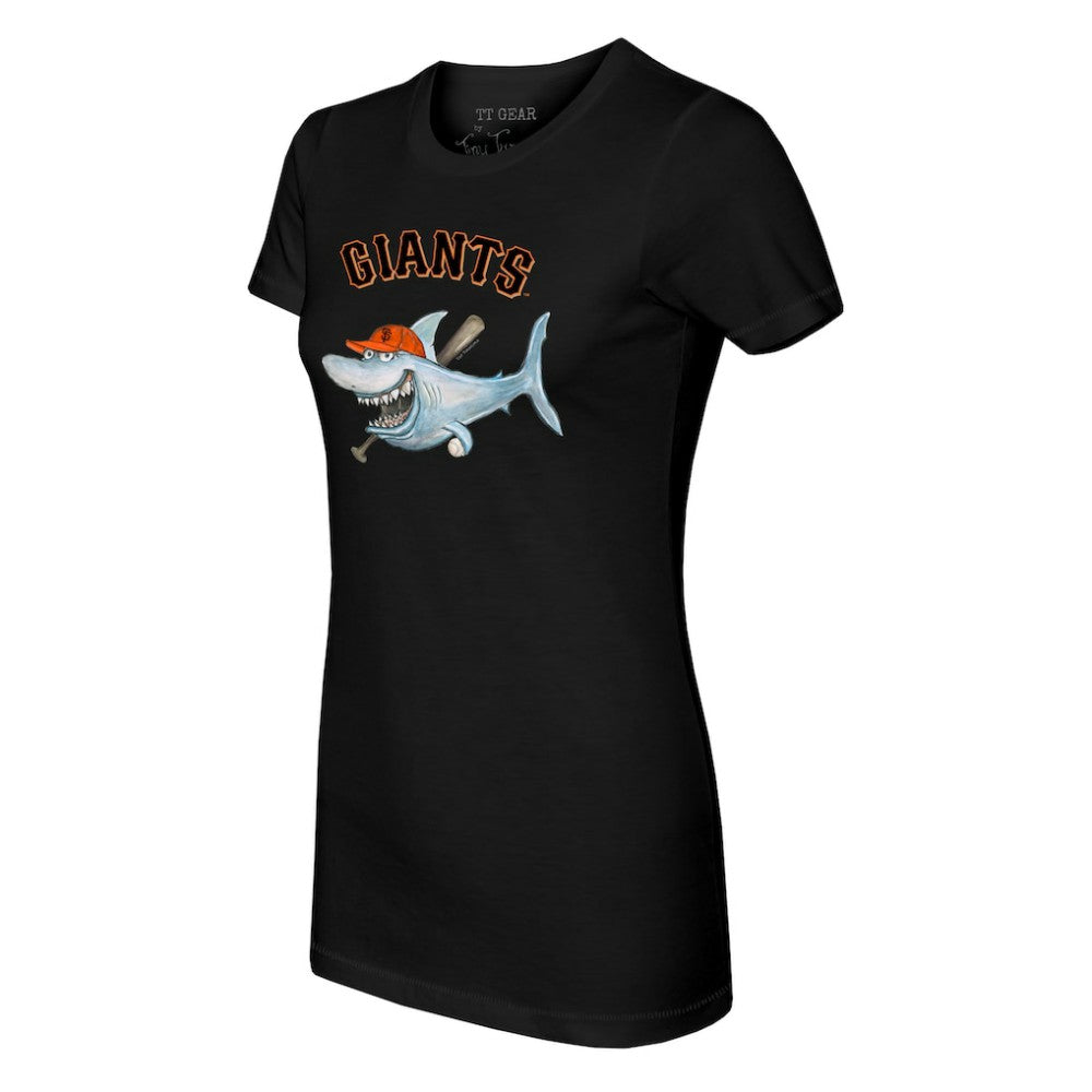 Black San Francisco Giants Tiny Turnip Women's Shark T-Shirt