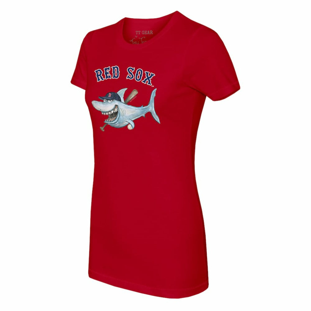 Red Boston Red Sox Tiny Turnip Women's Shark T-Shirt
