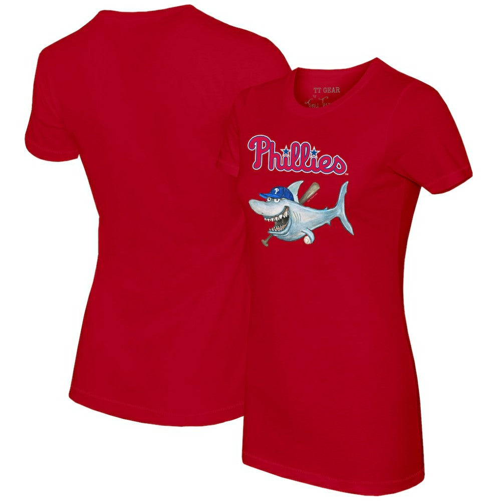 Red Philadelphia Phillies Tiny Turnip Women's Shark T-Shirt