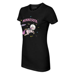 Black Minnesota Twins Tiny Turnip Women's Space Unicorn T-Shirt