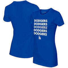 Royal Los Angeles Dodgers Tiny Turnip Women's Stacked T-Shirt