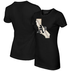 Black Athletics Tiny Turnip Women's State Outline T-Shirt