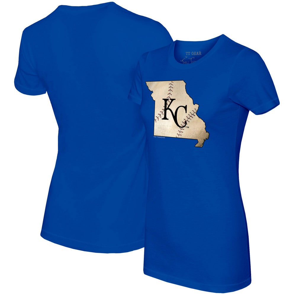 Royal Kansas City Royals Tiny Turnip Women's State Outline T-Shirt