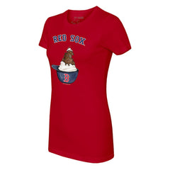 Red Boston Red Sox Tiny Turnip Women's Sundae Helmet T-Shirt