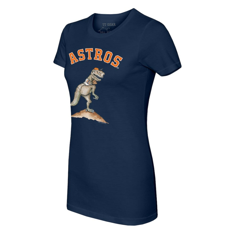 Navy Houston Astros Tiny Turnip Women's TT Rex T-Shirt