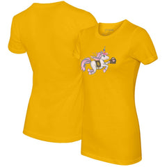 Gold San Diego Padres Tiny Turnip Women's Unicorn T-Shirt