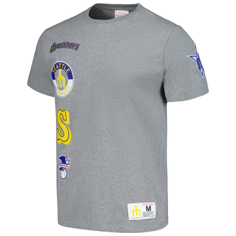 Heather Gray Seattle Mariners Mitchell & Ness Cooperstown Collection City Collection T-Shirt