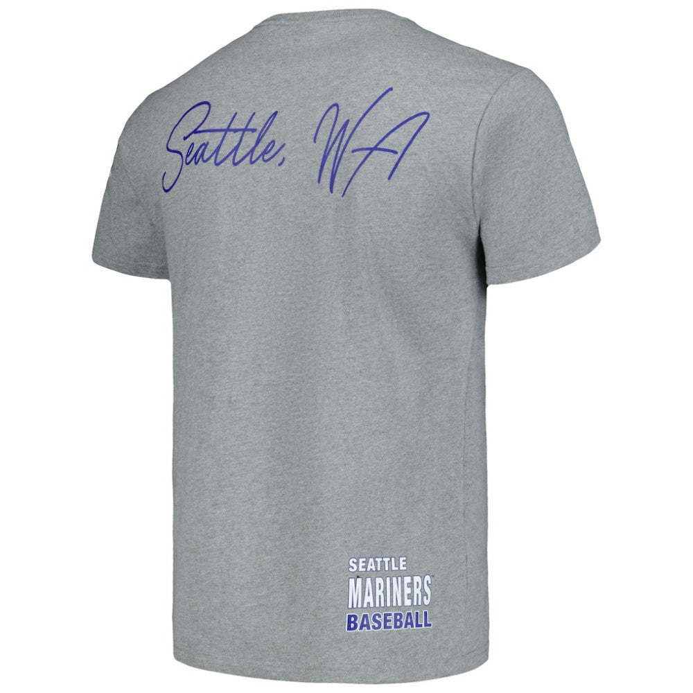 Heather Gray Seattle Mariners Mitchell & Ness Cooperstown Collection City Collection T-Shirt