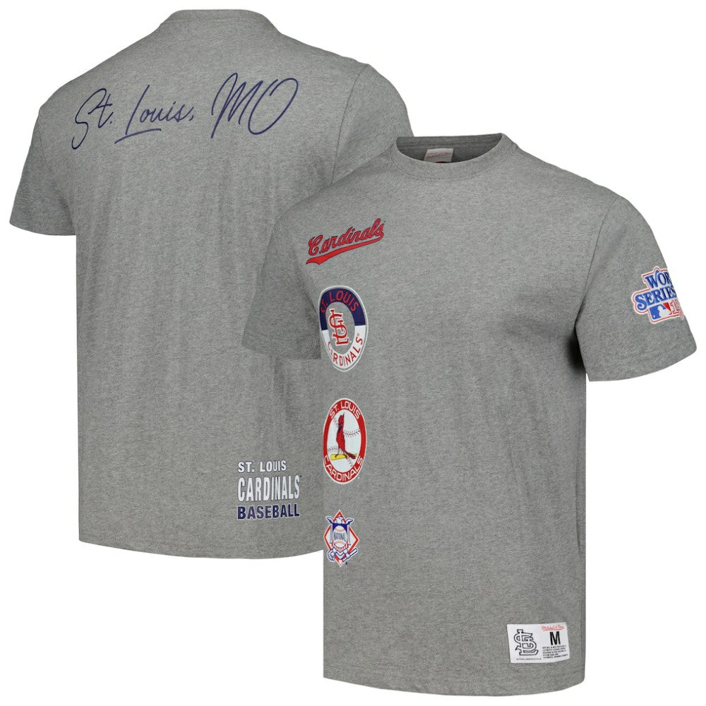 Heather Gray St. Louis Cardinals Mitchell & Ness Cooperstown Collection City Collection T-Shirt
