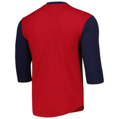 Red St. Louis Cardinals Mitchell & Ness Cooperstown Collection Legendary Slub Henley 3/4-Sleeve T-Shirt