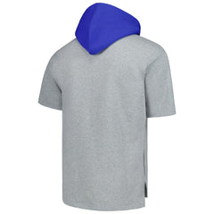Heather Gray Los Angeles Dodgers Mitchell & Ness Postgame Short Sleeve Pullover Hoodie