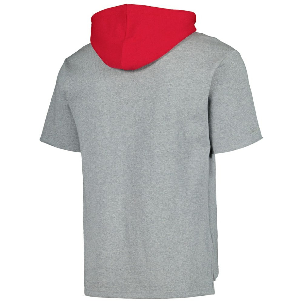Heather Gray St. Louis Cardinals Mitchell & Ness Postgame Short Sleeve Pullover Hoodie