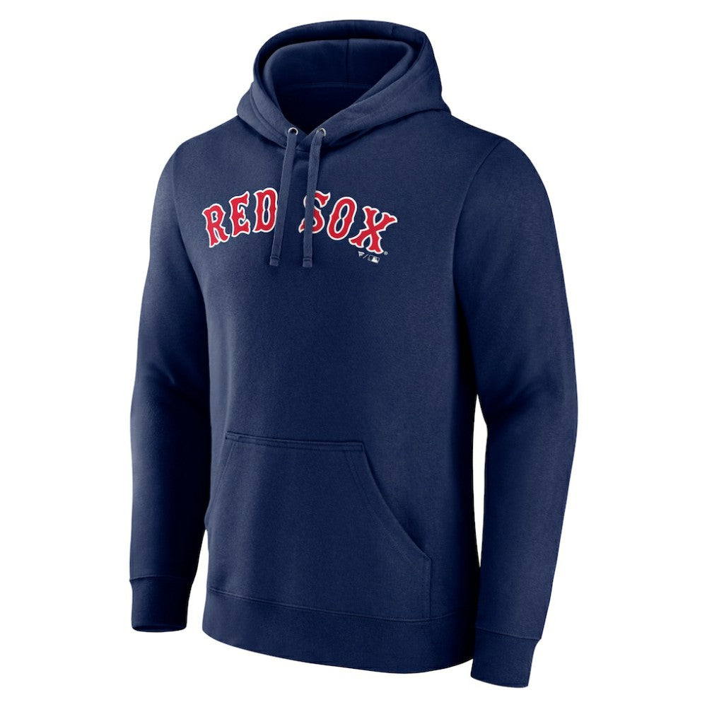 Navy Boston Red Sox Official Wordmark Fitted Pullover Hoodie