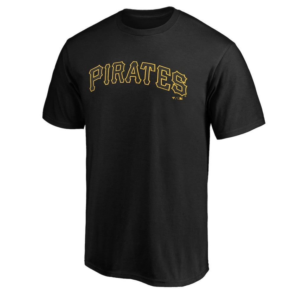 Black Pittsburgh Pirates Official Wordmark Team T-Shirt