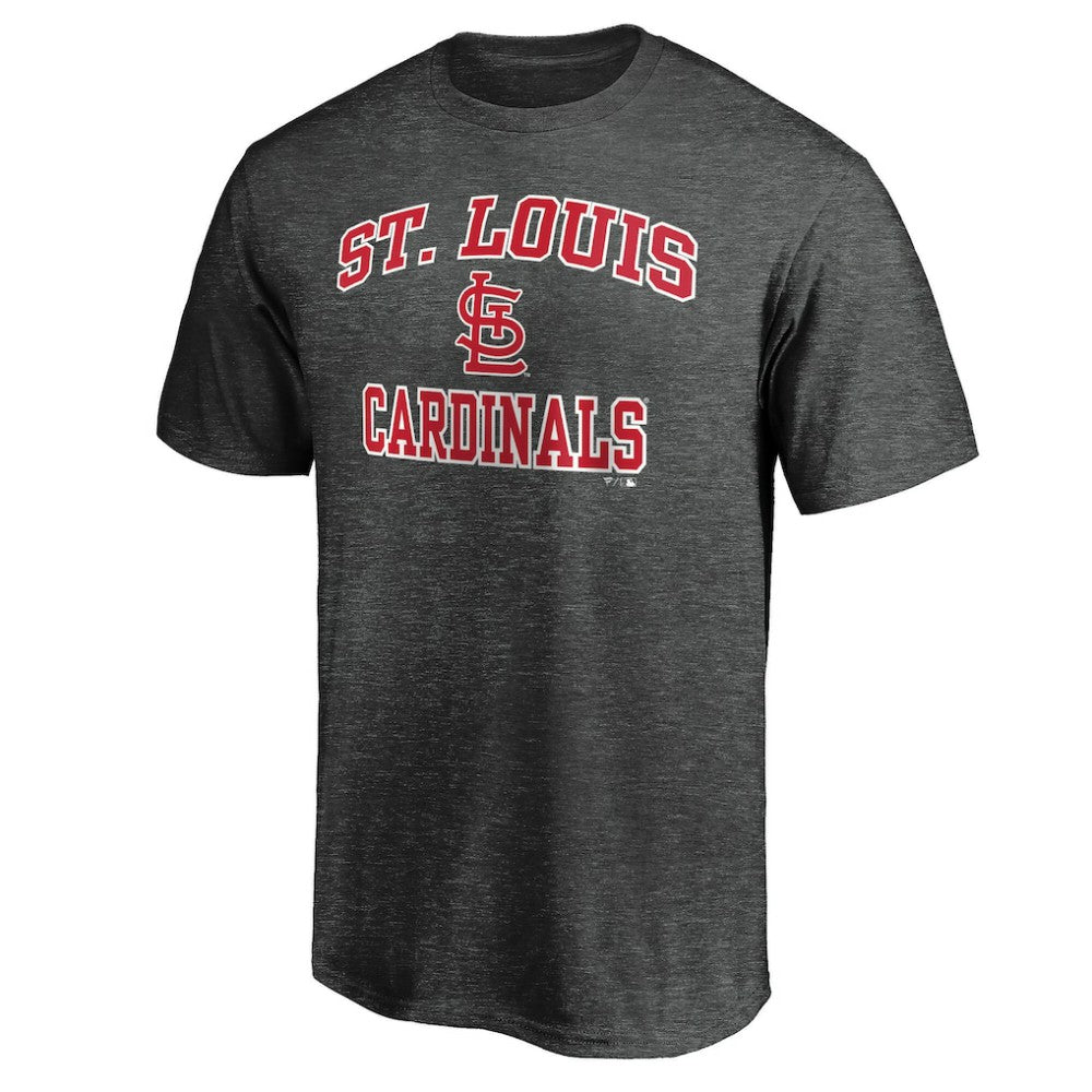 Charcoal St. Louis Cardinals Heart & Soul Team Logo T-Shirt