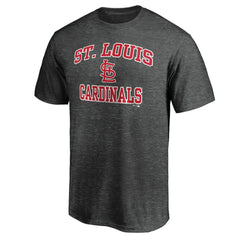 Charcoal St. Louis Cardinals Heart & Soul Team Logo T-Shirt