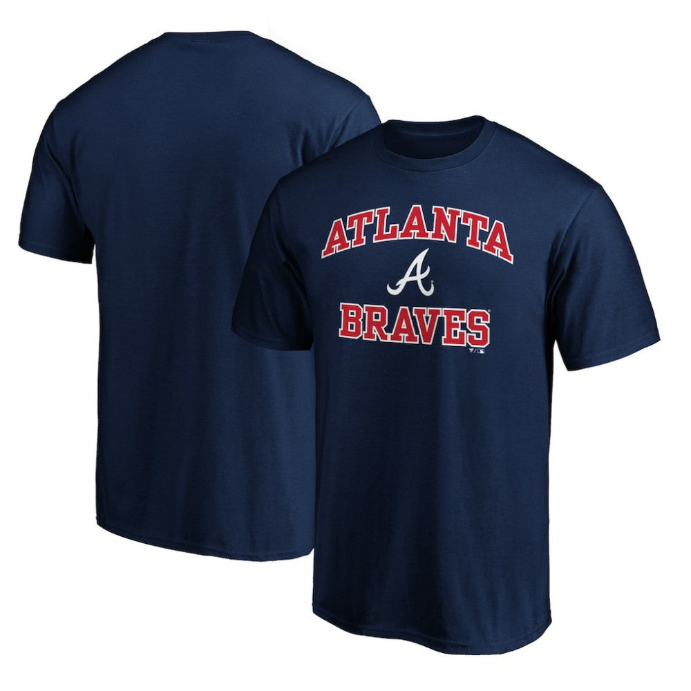 Navy Atlanta Braves Heart & Soul T-Shirt