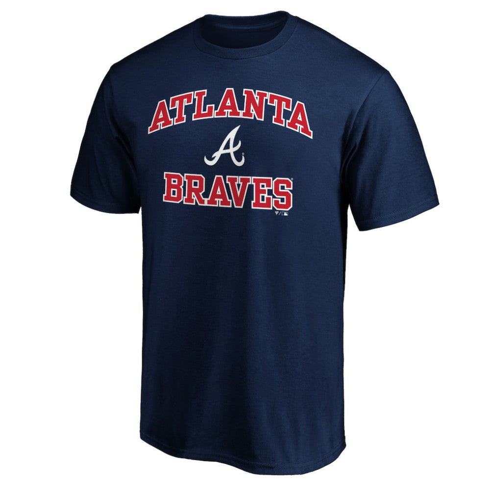 Navy Atlanta Braves Heart & Soul T-Shirt