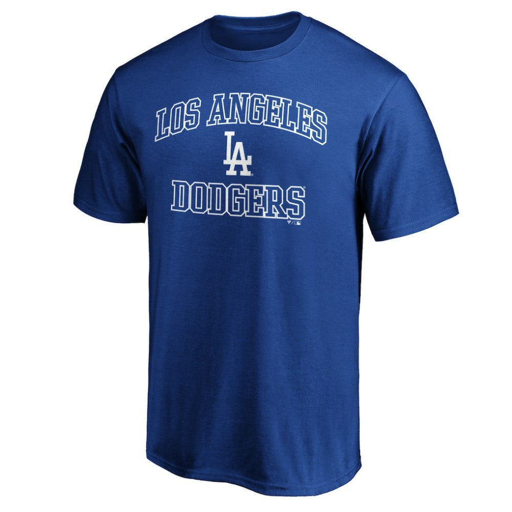 Royal Los Angeles Dodgers Heart & Soul Team Logo T-Shirt