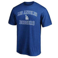 Royal Los Angeles Dodgers Heart & Soul Team Logo T-Shirt