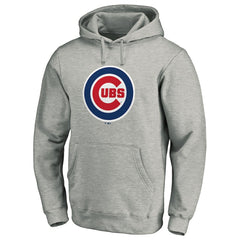 Gray Chicago Cubs Official Team Logo Pullover Hoodie