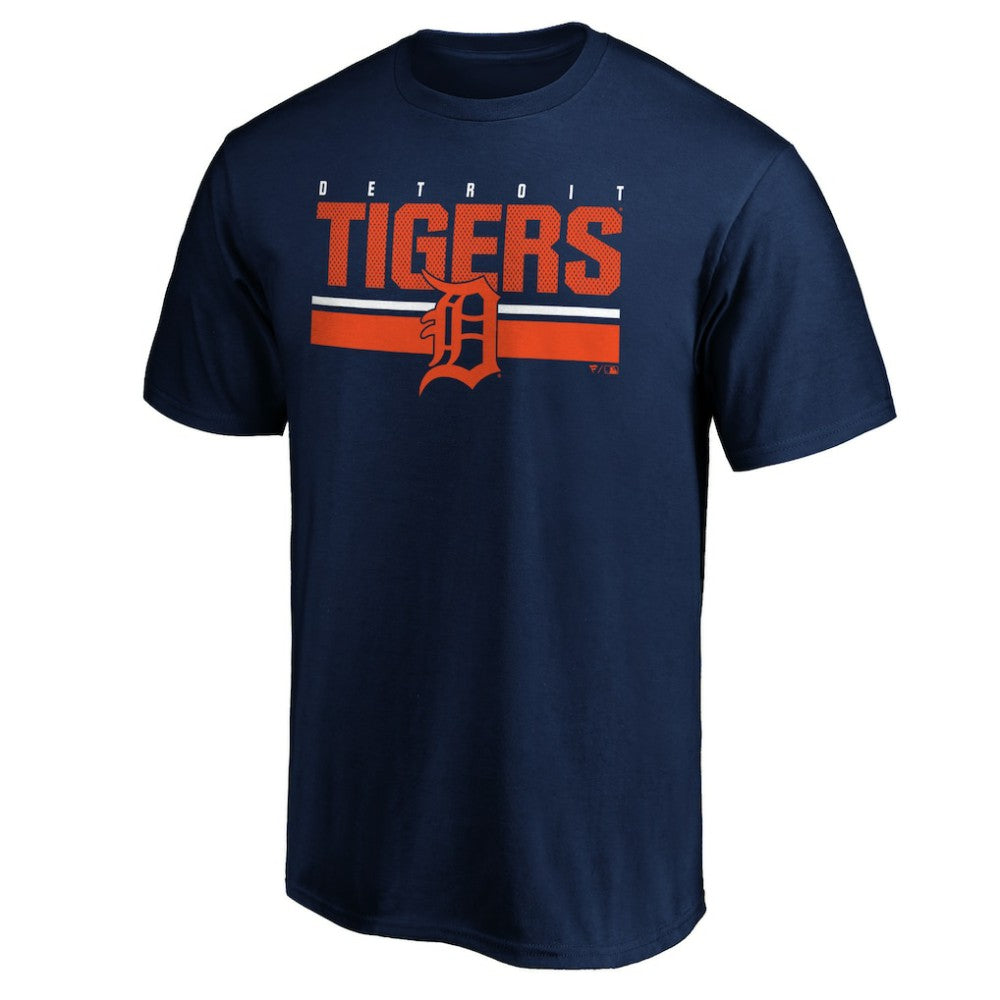 Navy Detroit Tigers End Game Team Wordmark T-Shirt
