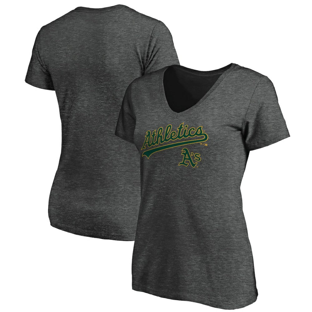 Charcoal Athletics Women's Core Team Lock Up V-Neck T-Shirt