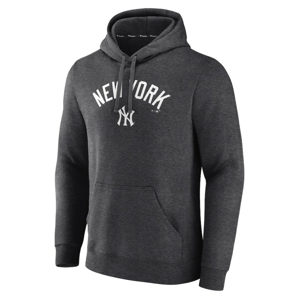 Charcoal New York Yankees Team Lock Up Wordmark Pullover Hoodie