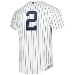 White Derek Jeter New York Yankees Mitchell & Ness Cooperstown Collection Authentic Jersey