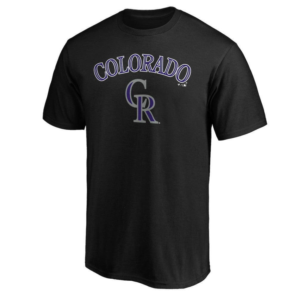 Black Colorado Rockies Team Lock Up Wordmark T-Shirt