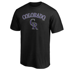 Black Colorado Rockies Team Lock Up Wordmark T-Shirt